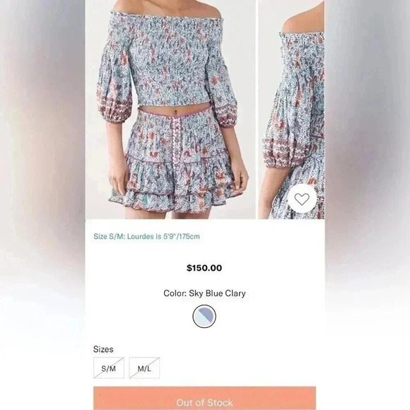 Poupette St Barth
Ariel Smocked Top in Sky Blue Clary - Picture 2 of 8